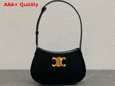 Celine Medium Tilly Bag in Black Shiny Calfskin Replica
