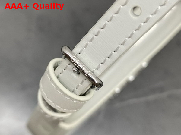 Celine Medium Tilly Bag in White Shiny Calfskin Replica