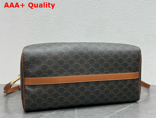 Celine Medium Travel Bag in Triomphe Canvas with Celine Print Replica