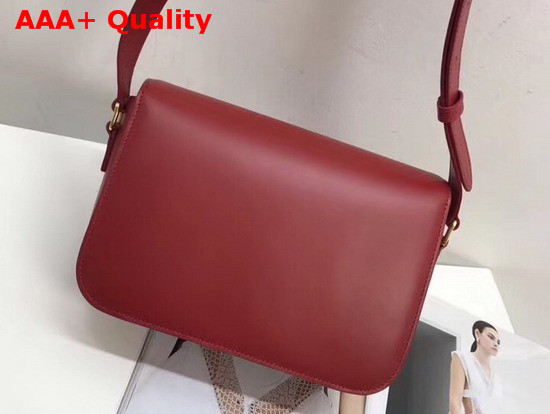 Celine Medium Triomphe Bag in Red Shiny Calfskin Replica