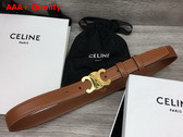 Celine Medium Triomphe Belt in Tan Natural Calfskin Replica