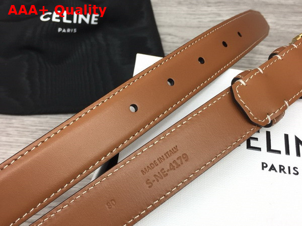 Celine Medium Triomphe Belt in Tan Natural Calfskin Replica