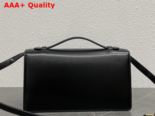 Celine Medium Triomphe Folio in Shiny Calfskin Black Replica