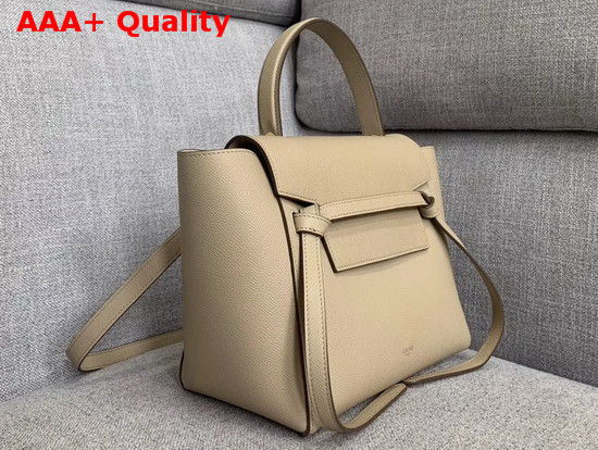 Celine Micro Belt Bag in Beige Grained Calfskin Replica