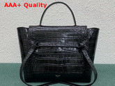 Celine Micro Belt Bag in Black Crocodile Embossed Calfskin Replica