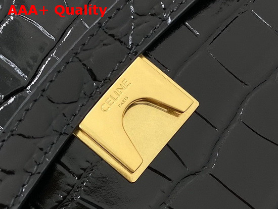 Celine Micro Belt Bag in Black Crocodile Embossed Calfskin Replica