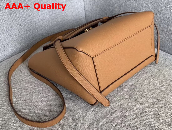 Celine Micro Belt Bag in Tan Grained Calfskin Replica