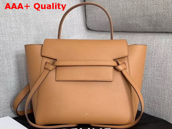 Celine Micro Belt Bag in Tan Grained Calfskin Replica