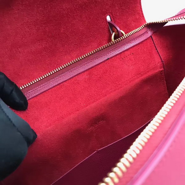 Celine Micro Belt Handbag in Dark Red Grained Calfskin For Sale