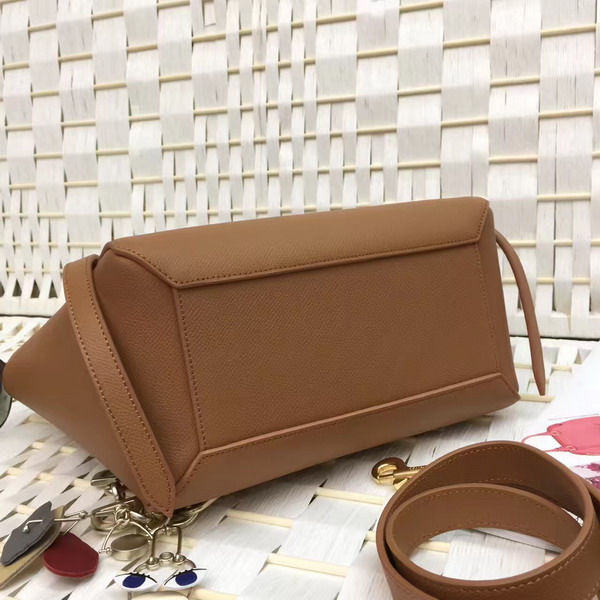 Celine Micro Belt Handbag in Havana Grained Calfskin For Sale