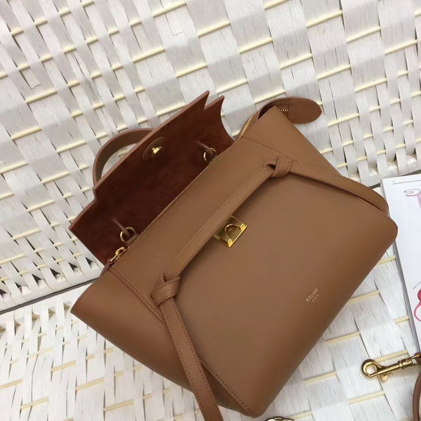 Celine Micro Belt Handbag in Havana Grained Calfskin For Sale