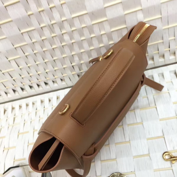 Celine Micro Belt Handbag in Havana Grained Calfskin For Sale