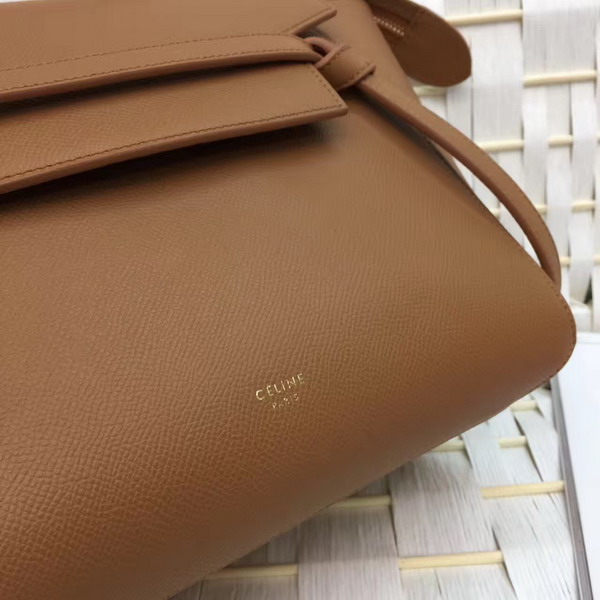 Celine Micro Belt Handbag in Havana Grained Calfskin For Sale