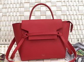 Celine Micro Belt Handbag in Red Grained Calfskin For Sale