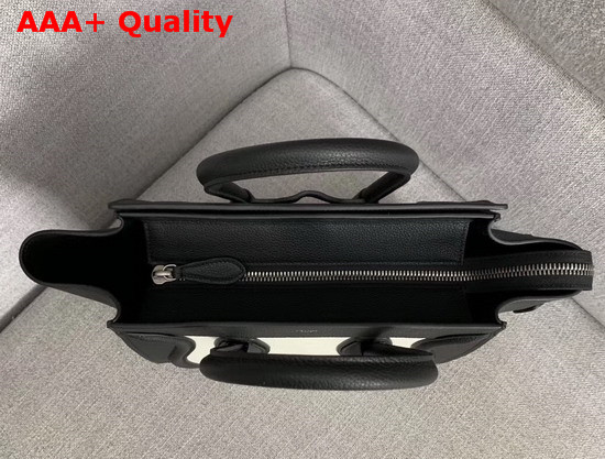 Celine Micro Luggage Handbag in Black and White Grained Calfskin Replica
