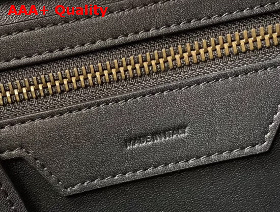 Celine Micro Luggage Handbag in Suede and Calfskin Beige Black and White Replica