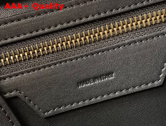 Celine Micro Luggage Handbag in Suede and Calfskin Rust Black and Beige Replica