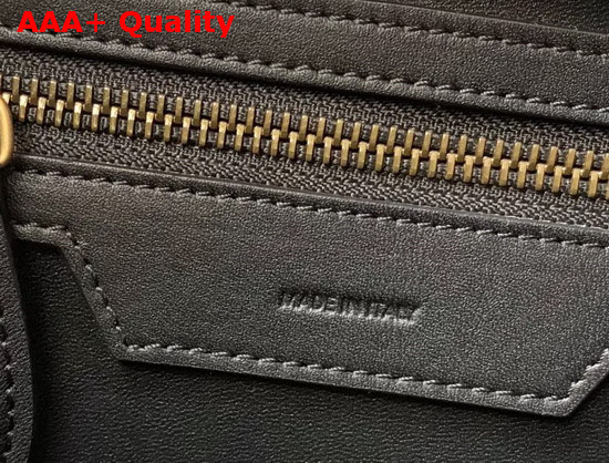 Celine Micro Luggage Handbag in Suede and Calfskin Yellow Black and White Replica