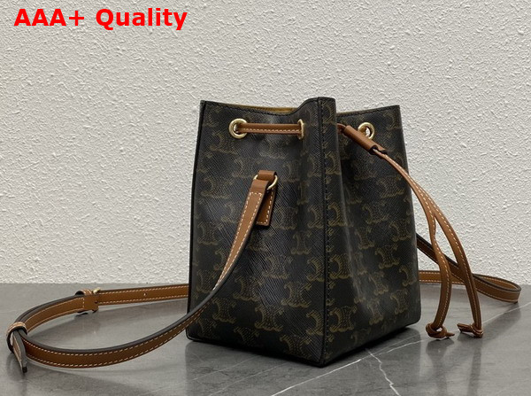 Celine Micro Sailor in Triomphe Canvas and Calfskin Tan Replica