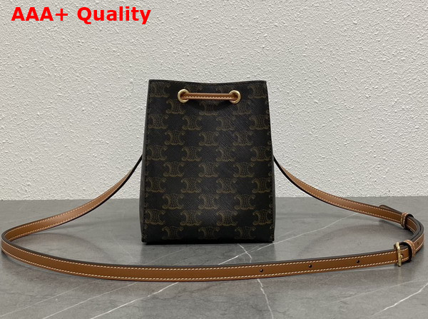 Celine Micro Sailor in Triomphe Canvas and Calfskin Tan Replica