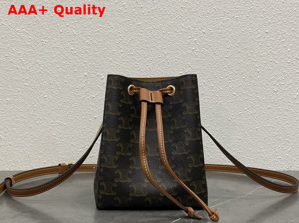 Celine Micro Sailor in Triomphe Canvas and Calfskin Tan Replica