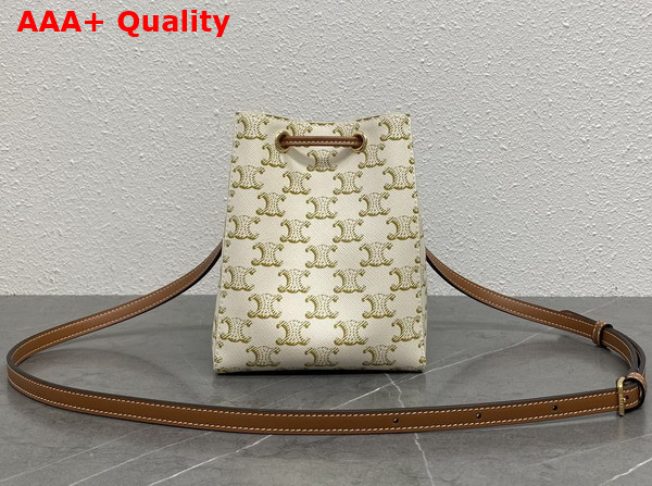 Celine Micro Sailor in Triomphe Canvas and Calfskin White Replica