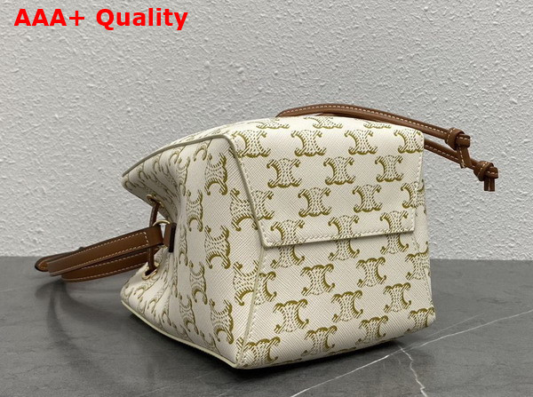 Celine Micro Sailor in Triomphe Canvas and Calfskin White Replica