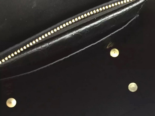 Celine Mini Belt Bag in Black Croc Print Leather for Sale