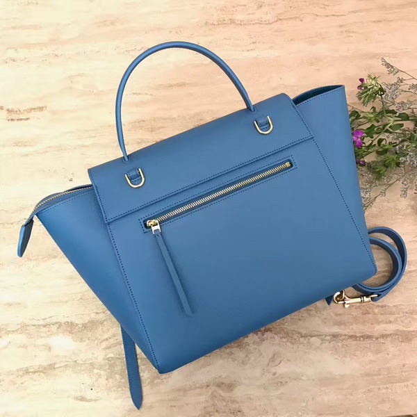 Celine Mini Belt Handbag Light Blue Grained Calfskin For Sale