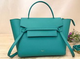 Celine Mini Belt Handbag Turquoise Grained Calfskin For Sale