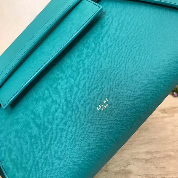 Celine Mini Belt Handbag Turquoise Grained Calfskin For Sale