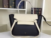 Celine Mini Belt Handbag in Black with Beige Smooth Calfskin for Sale