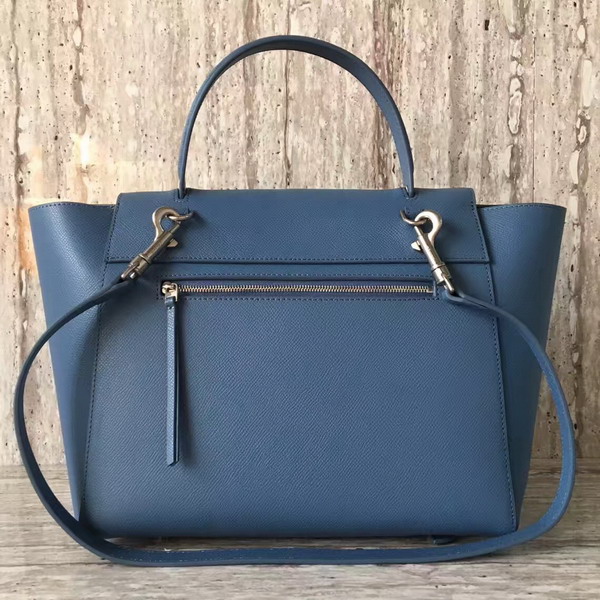 Celine Mini Belt Handbag in Blue Grained Calfskin For Sale