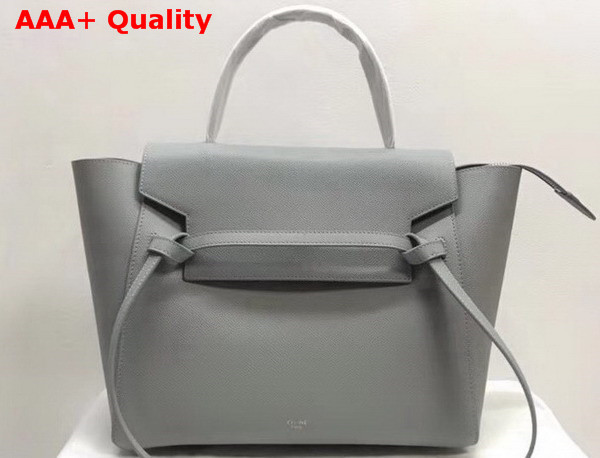 Celine Mini Belt Handbag in Grey Grained Calfskin Replica