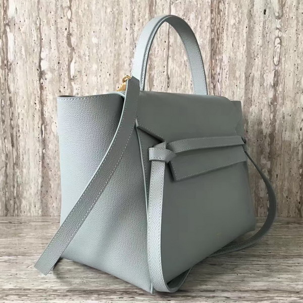 Celine Mini Belt Handbag in Light Blue Grained Calfskin For Sale