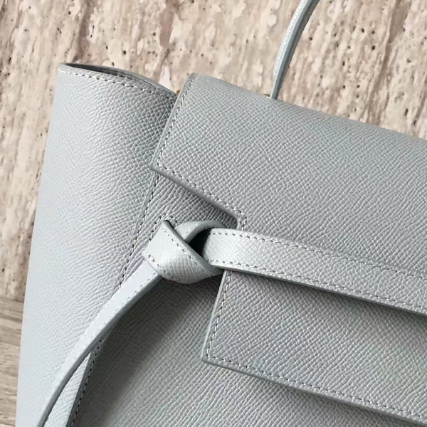 Celine Mini Belt Handbag in Light Blue Grained Calfskin For Sale