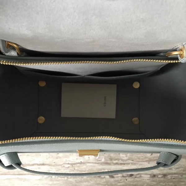 Celine Mini Belt Handbag in Light Blue Grained Calfskin For Sale