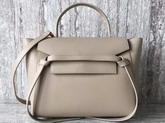 Celine Mini Belt Handbag in Light Grey Grained Calfskin For Sale