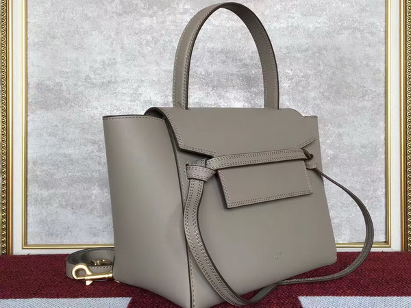 Celine Mini Belt Handbag in Light Grey Smooth Calfskin for Sale