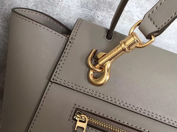 Celine Mini Belt Handbag in Light Grey Smooth Calfskin for Sale