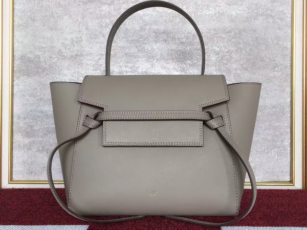 Celine Mini Belt Handbag in Light Grey Smooth Calfskin for Sale