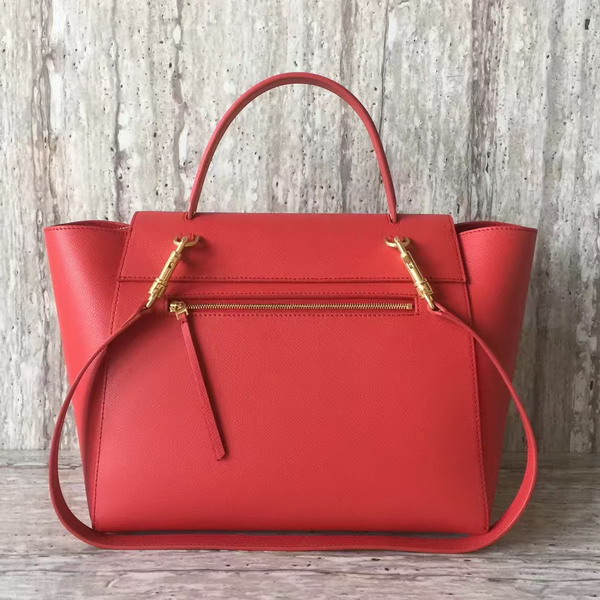 Celine Mini Belt Handbag in Red Grained Calfskin For Sale