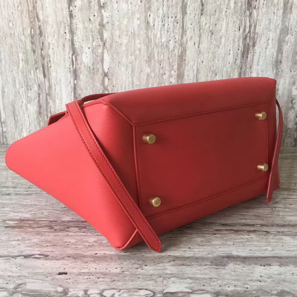 Celine Mini Belt Handbag in Red Grained Calfskin For Sale