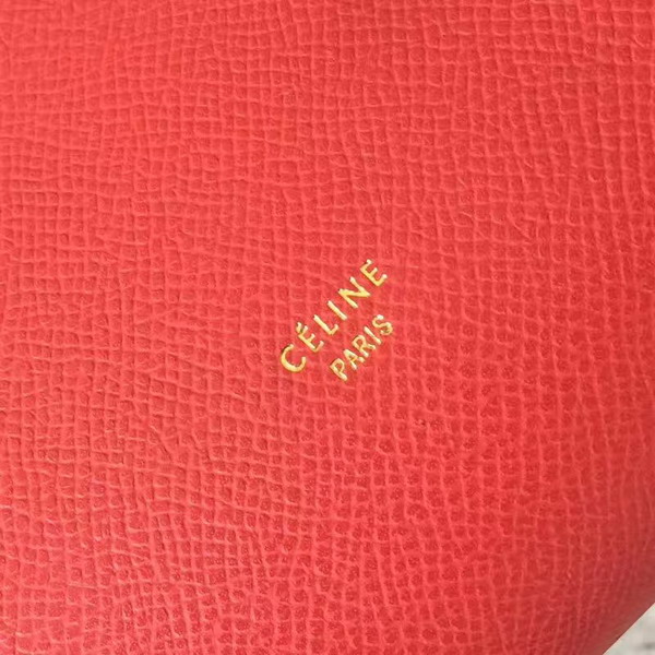 Celine Mini Belt Handbag in Red Grained Calfskin For Sale
