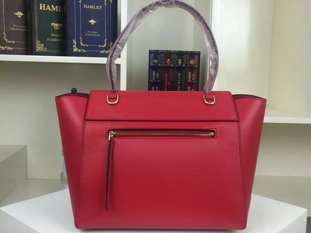Celine Mini Belt Handbag in Red Smooth Calfskin for Sale