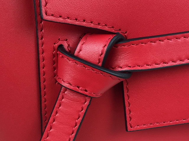 Celine Mini Belt Handbag in Red Smooth Calfskin for Sale