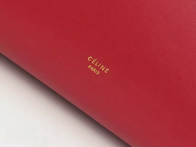 Celine Mini Belt Handbag in Red Smooth Calfskin for Sale