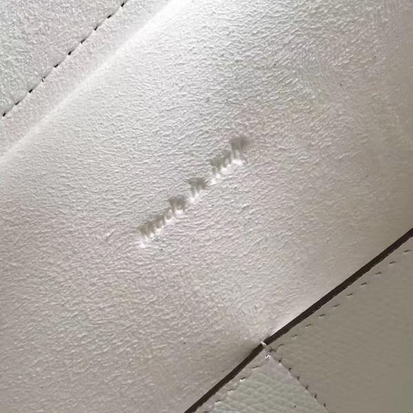 Celine Mini Belt Handbag in White Grained Calfskin For Sale