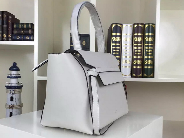Celine Mini Belt Handbag in White Supersoft Calfskin for Sale
