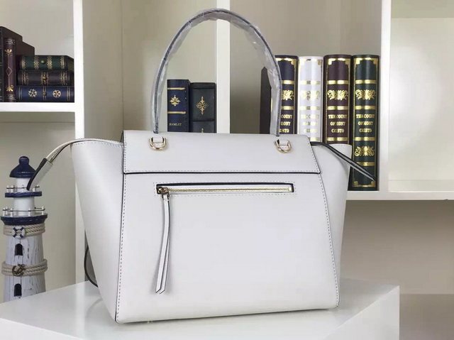 Celine Mini Belt Handbag in White Supersoft Calfskin for Sale